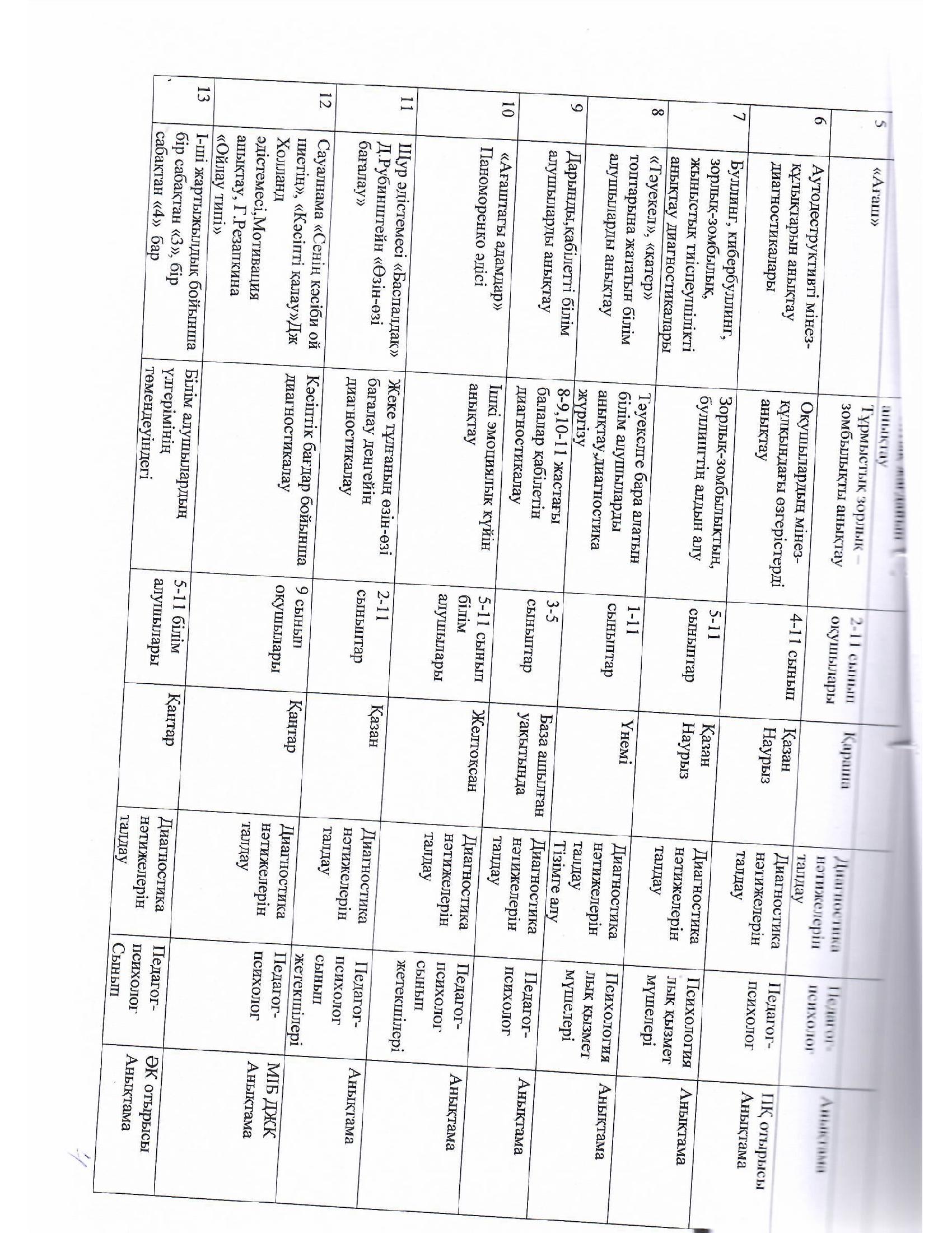 Жылдық жоспар